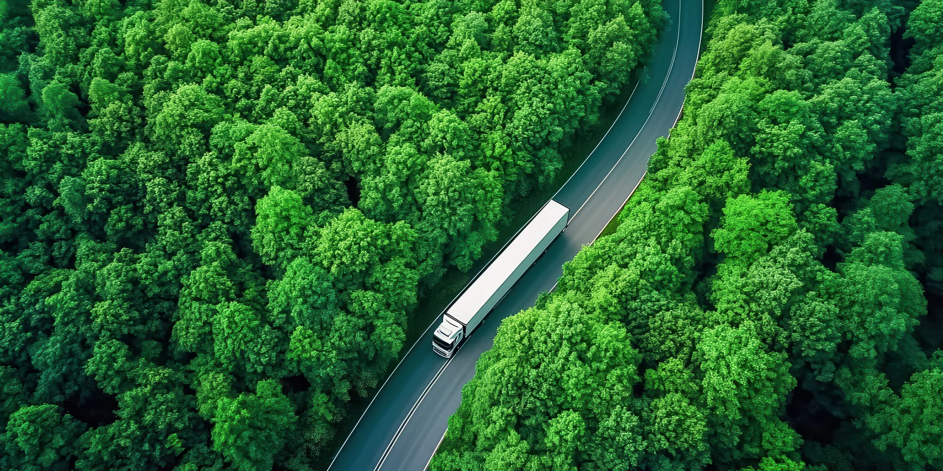 Camion dans une forêt