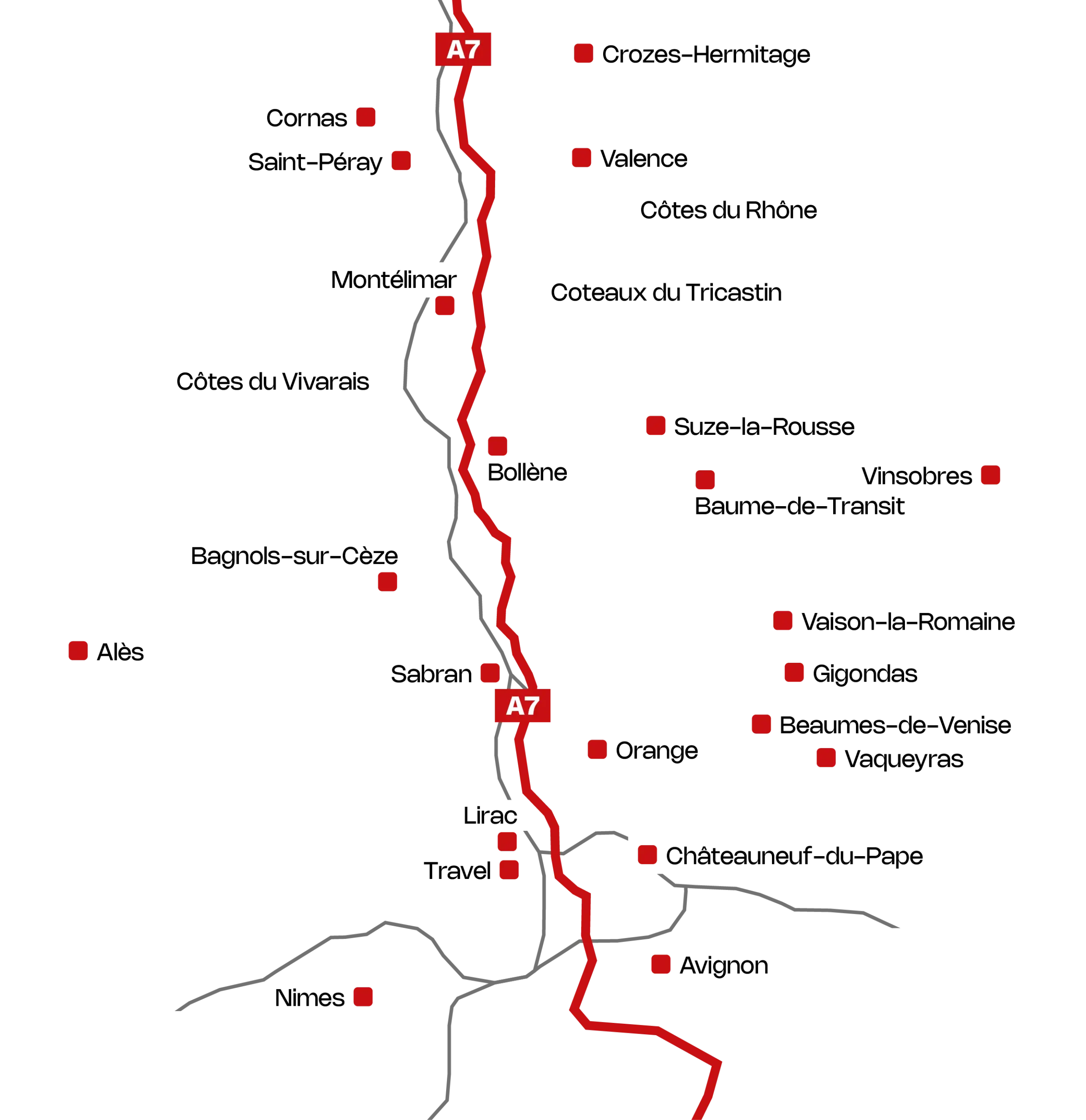 Carte des ramasses quotidienne de transport de vin